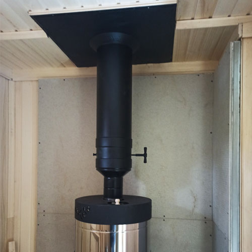   Монтаж печи для бани Grill'D Aurora TRIO (Window) с баком для воды (миниатюра)